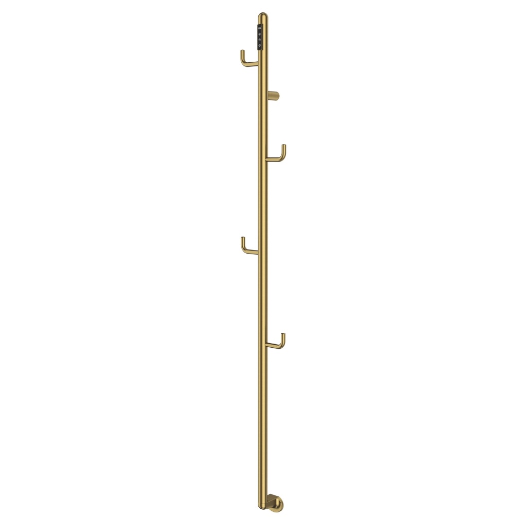 JTP Flo Brushed Brass Electric Designer Towel Radiator Cut Out